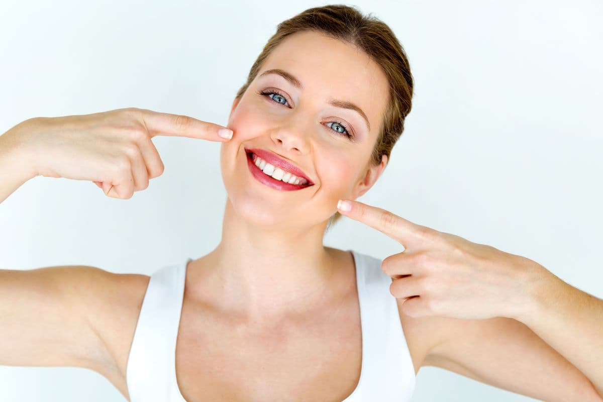 Dental composite filling being light-cured during placement